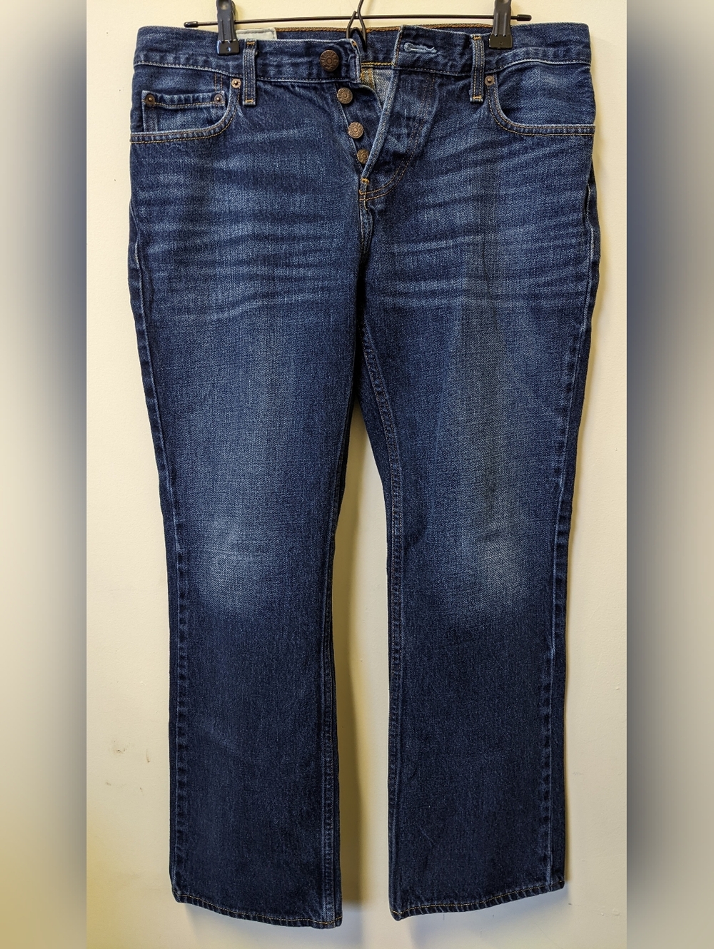 Hollister Men's Boot Jeans - Navy Blue - 32x30 - Used Great Condition
